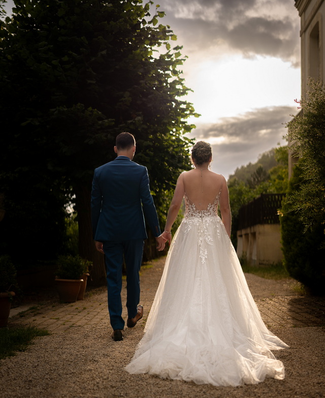 Couple marche dos