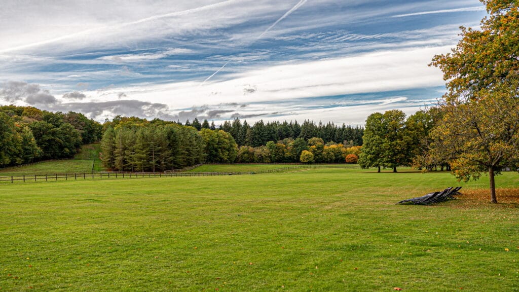 Vue du parc naturel au Domaine de la Butte Ronde, un cadre idéal pour un mariage en plein air